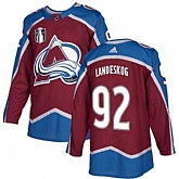 Avalanche 92 Gabriel Landeskog Burgundy 2022 Stanley Cup Final Patch Reverse Retro Adidas Jersey,baseball caps,new era cap wholesale,wholesale hats
